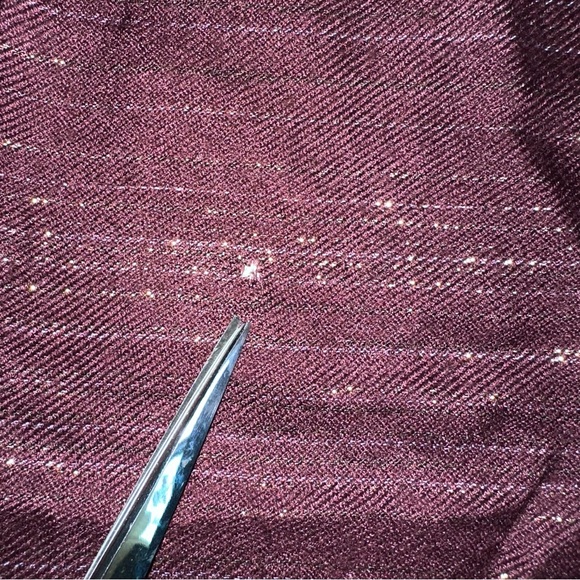 Loro Piana Silk Cashmere Burgundy Maroon Gold Metallic Scarf Neck Wrap - Picture 10 of 13